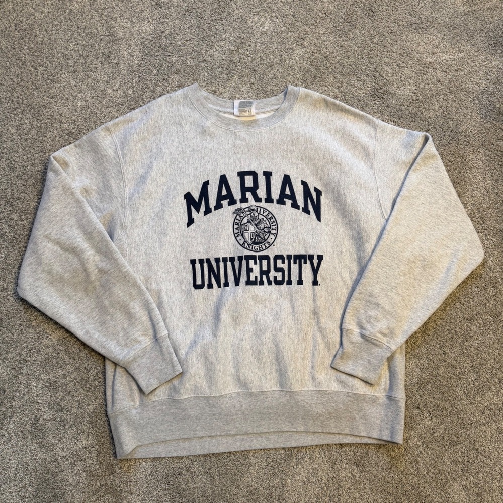 Champion Reverse Weave Marian University Knights Sweatshirt Gray XL
